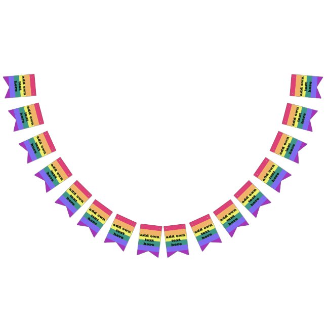 Bandera del Orgullo LGBT, agregue texto o símbolos (Todo)
