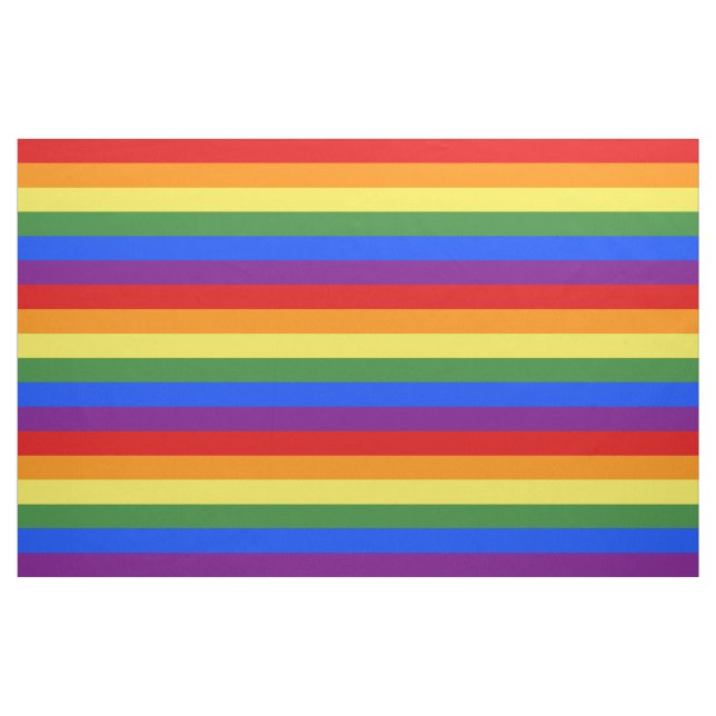 Bandera del Orgullo LGBT Tela de rayas de arcoiris ("Cuarto gordo" (fat quarter))