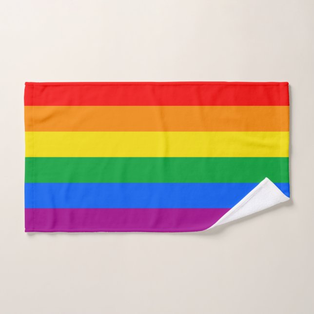 Bandera del Orgullo LGBTQ+ Arcoíris (Toalla de mano)