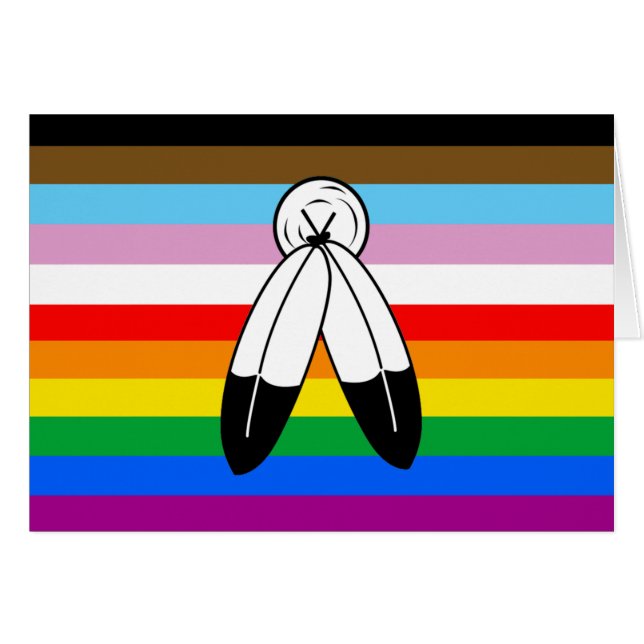 Bandera del orgullo LGBTQ+ de dos espíritus (Anverso (Horizontal))