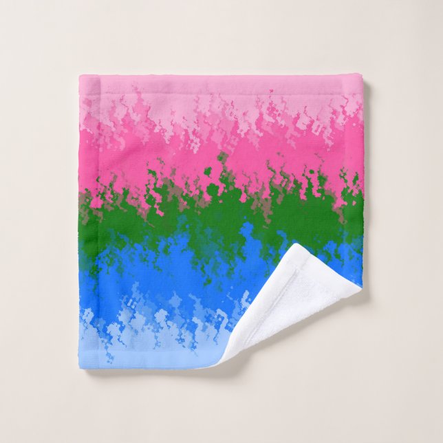 Bandera del Orgullo Omniromántico Abstracto Trippy (Toallita)