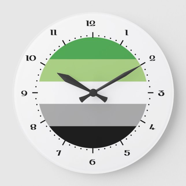 Bandera del orgullo romántico reloj grande (Anverso)