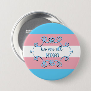 Bandera del Orgullo Transgénero Todos Somos Botón 