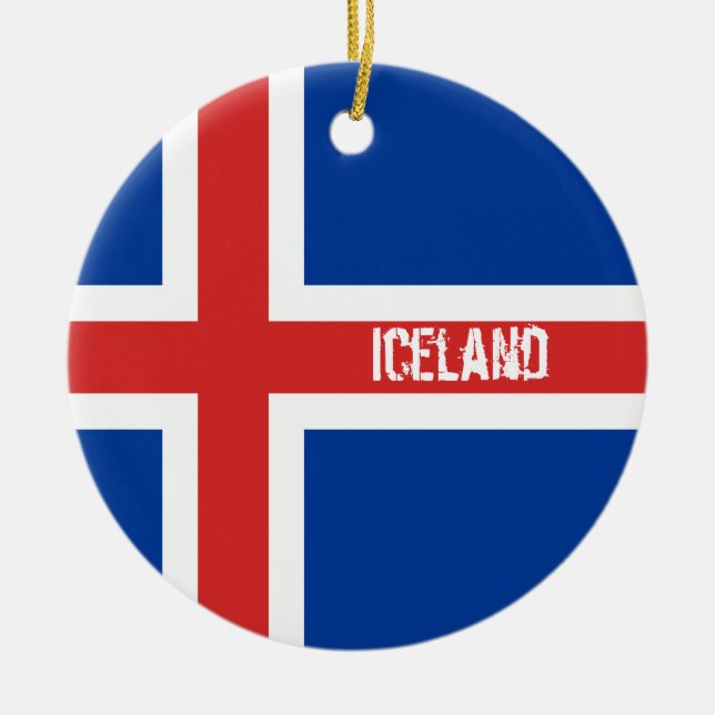 Bandera del ornamento de Islandia (Frente)