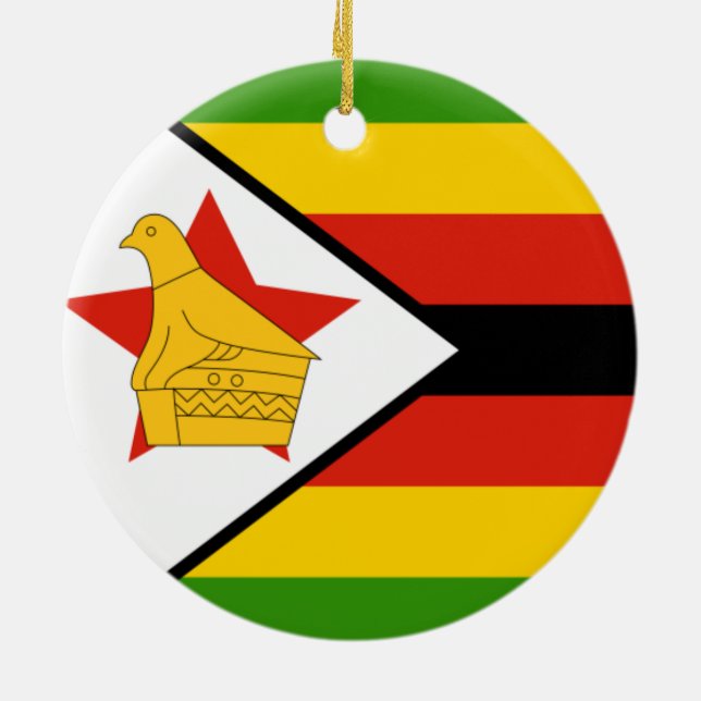 Bandera del ornamento de Zimbabwe (Atrás)