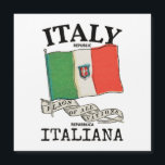 Bandera del País de Italia de la Vintage<br><div class="desc">Bandera del País de Italia de la Vintage</div>