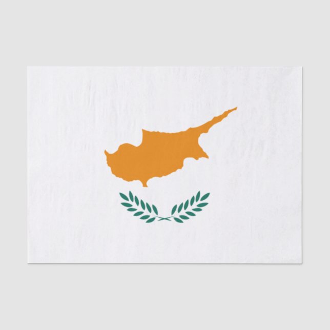 Bandera del papel seda de Chipre (Anverso)