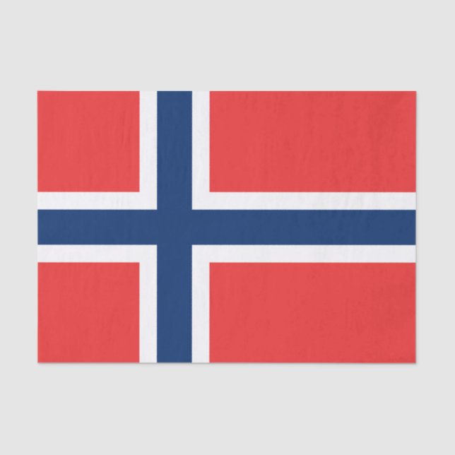 Bandera del papel seda de Noruega (Anverso)