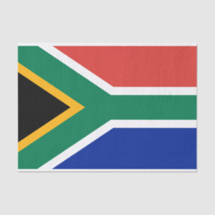 Bandera del papel seda de Suráfrica