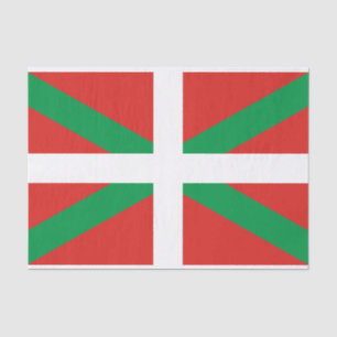 Bandera del papel seda vasco del país