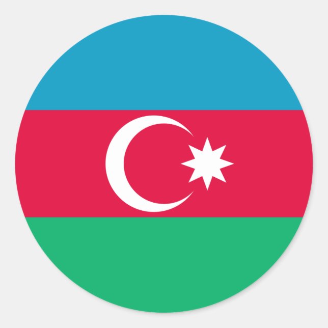 Bandera del Pegatina de Azerbaiyán (Anverso)