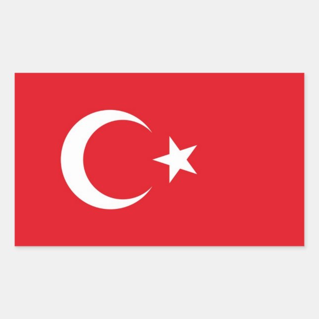 Bandera del Pegatina de Decal de Turquía (Anverso)