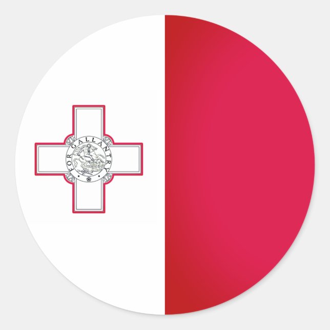 Bandera del Pegatina de Ronda Clásica de Malta (Anverso)