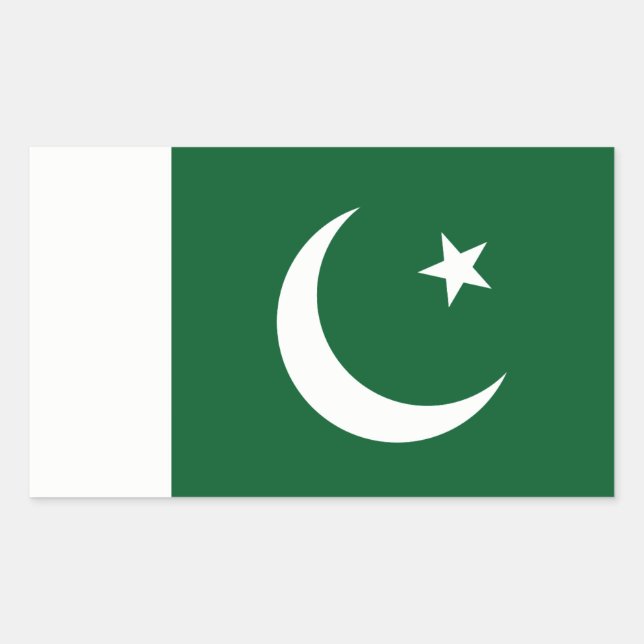 Bandera del Pegatina Decal de Pakistán (Anverso)