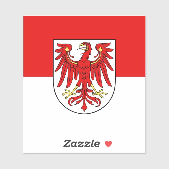 Bandera del Pegatina del Vinilo de Brandeburgo (Hoja)