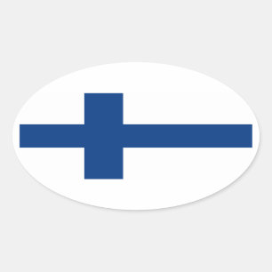 Bandera del Pegatina Oval de Finlandia