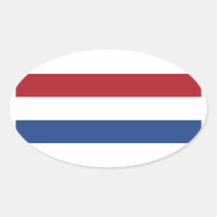 Bandera del Pegatina Oval de los Países Bajos