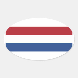 Bandera del Pegatina Oval de los Países Bajos