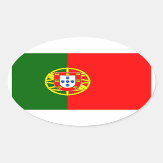 Bandera del Pegatina Oval de Portugal