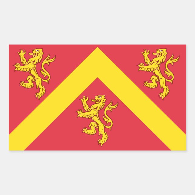 Bandera del Pegatina rectangular de Anglesey (Anverso)