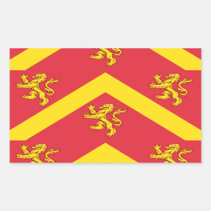 Bandera del Pegatina rectangular de Anglesey