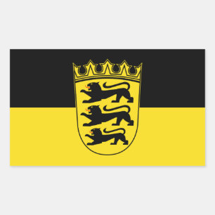 Bandera del Pegatina rectangular de Baden-Württemb