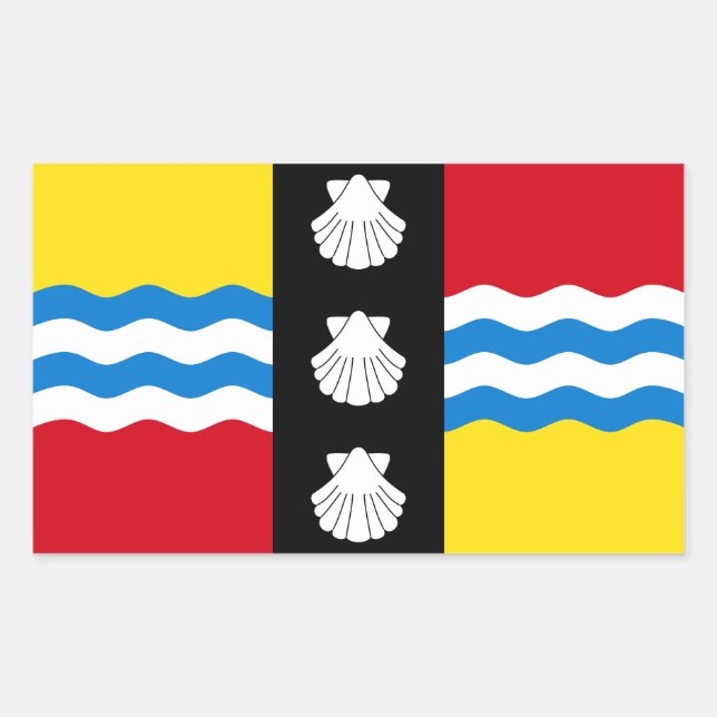 Bandera del Pegatina rectangular de Bedfordshire (Anverso)