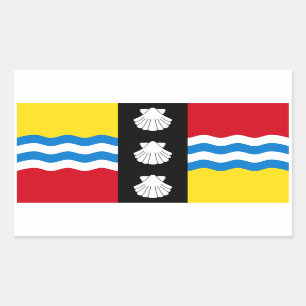 Bandera del Pegatina rectangular de Bedfordshire