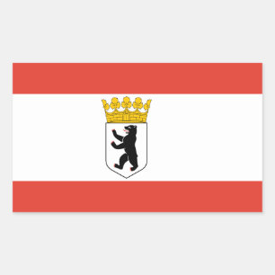 Bandera del Pegatina rectangular de Berlín