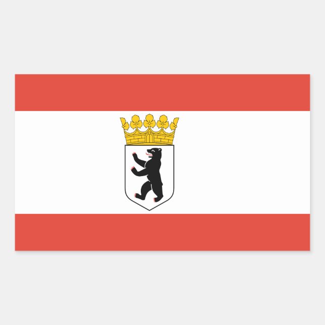 Bandera del Pegatina rectangular de Berlín (Anverso)