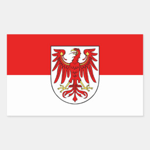 Bandera del Pegatina rectangular de Brandeburgo