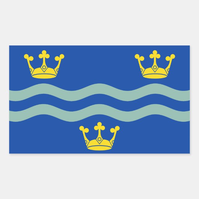 Bandera del Pegatina rectangular de Cambridgeshire (Anverso)