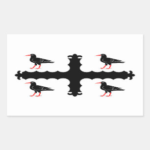 Bandera del Pegatina rectangular de Flintshire