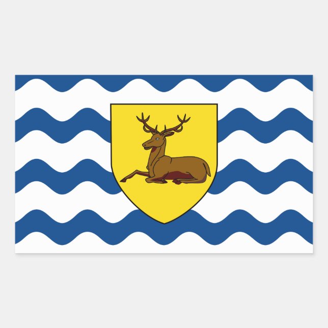 Bandera del Pegatina rectangular de Hertfordshire (Anverso)