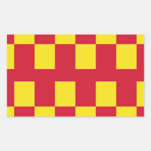 Bandera del Pegatina rectangular de Northumberland