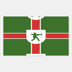 Bandera del Pegatina rectangular de Nottinghamshir