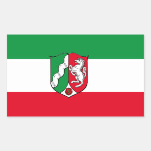 Bandera del Pegatina rectangular de Westfalia Nort