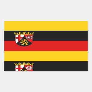Bandera del Pegatina rectangular Renania-Palatinad
