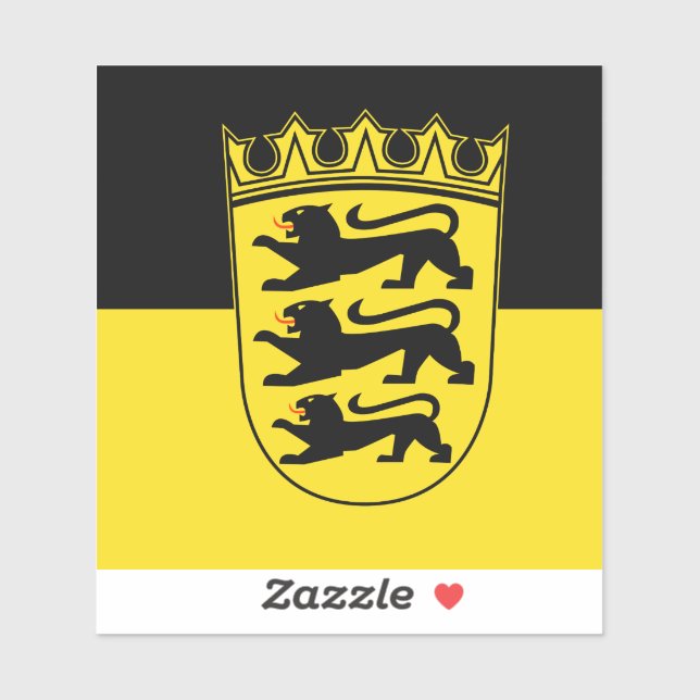 Bandera del Pegatina Vinyl de Baden-Württemberg (Hoja)