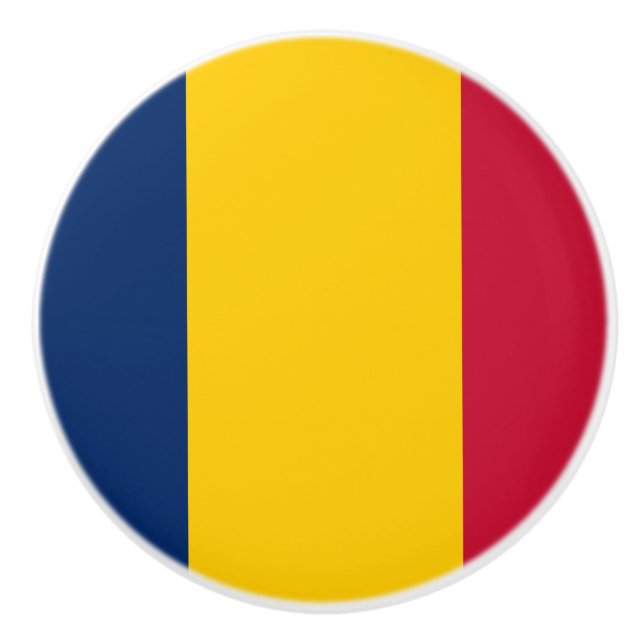 Bandera del pomo de cerámica de Chad (Anverso)