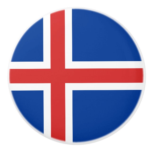 Bandera del pomo de cerámica de Islandia (Anverso)