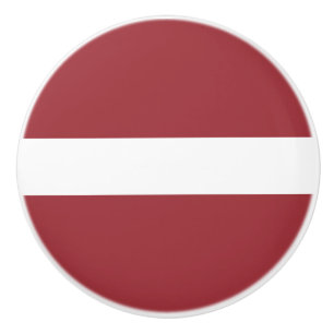 Bandera del pomo de cerámica de Letonia