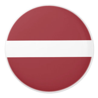 Bandera del pomo de cerámica de Letonia