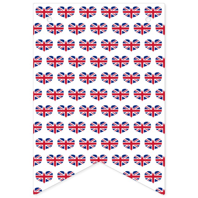 Bandera del Reino Unido con forma de corazón/Unión (Primera bandera)