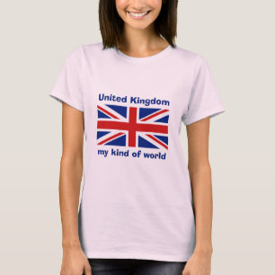Bandera del Reino Unido + Mapa + Camiseta de texto