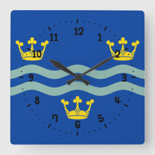 Bandera del reloj de pared cuadrado de Cambridgesh