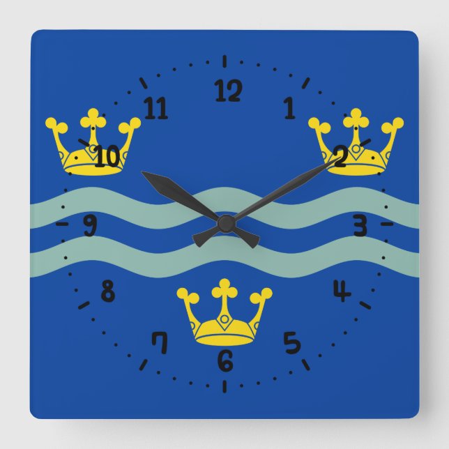 Bandera del reloj de pared cuadrado de Cambridgesh (Anverso)