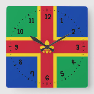 Bandera del reloj de pared cuadrado de pagarés de 
