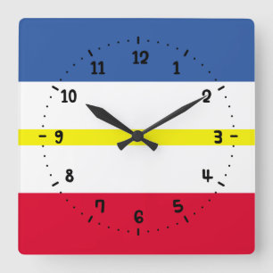 Bandera del reloj de pared de la Plaza de Mecklemb