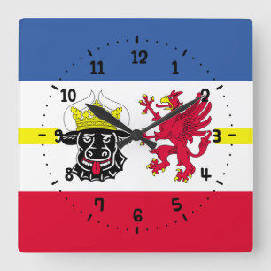 Bandera del reloj de pared de la Plaza de Mecklemb